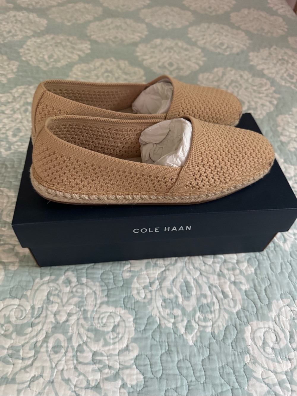Cole Haan Tan Woven Slip-On Shoe - Picture 2 of 9